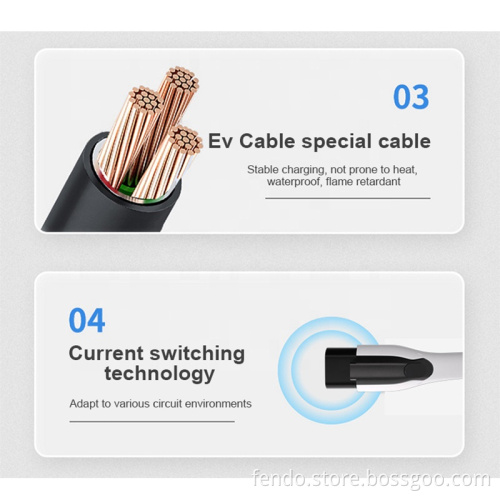 Portable Electric Vehicle Charging Cable 8-16A 3.5KW GBT 5M